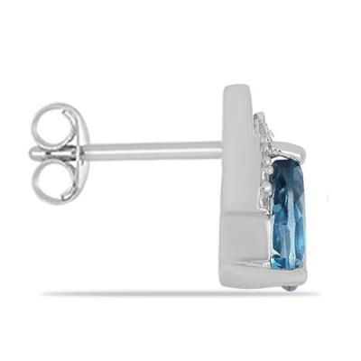 BUY 925 SILVER LONDON TOPAZ GEMSTONE CLASSIC EARRINGS